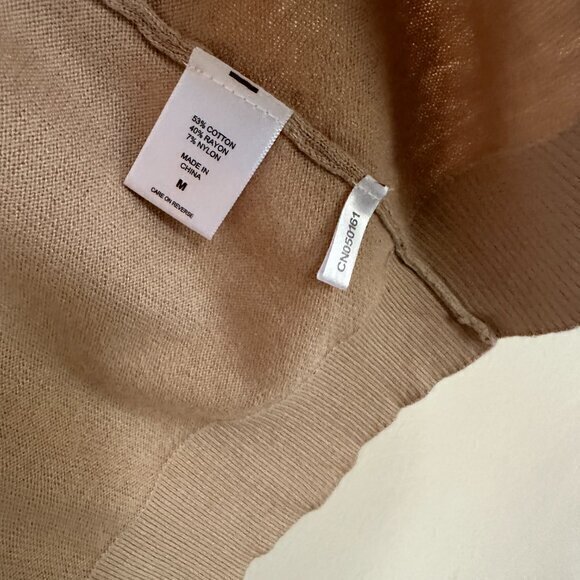 7th Avenue Design Studio Cardigan; Cream/Tan Color - Picture 4 of 5